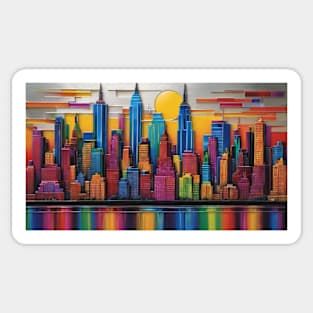 Colorful NYC Skyline Sticker